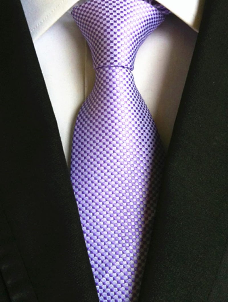 Ctskyte Men's Summer Pattern Ties in French Lavender Business Wedding Party Suit Necktie - Image 4